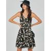 image:imageANRABESS Womens Summer Casual Tank Dress Sleeveless V Neck T Shirt Sundress Flowy Tiered Swing Mini Beach Vacation DressesBlack Floral