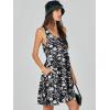 image:imageANRABESS Womens Summer Casual Tank Dress Sleeveless V Neck T Shirt Sundress Flowy Tiered Swing Mini Beach Vacation DressesBlack White Floral
