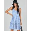 image:imageANRABESS Womens Summer Casual Tank Dress Sleeveless V Neck T Shirt Sundress Flowy Tiered Swing Mini Beach Vacation DressesBlue White Floral