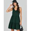 image:imageANRABESS Womens Summer Casual Tank Dress Sleeveless V Neck T Shirt Sundress Flowy Tiered Swing Mini Beach Vacation DressesDeep Green