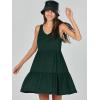 image:imageANRABESS Womens Summer Casual Tank Dress Sleeveless V Neck T Shirt Sundress Flowy Tiered Swing Mini Beach Vacation DressesDeep Green