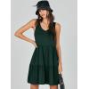 image:imageANRABESS Womens Summer Casual Tank Dress Sleeveless V Neck T Shirt Sundress Flowy Tiered Swing Mini Beach Vacation DressesDeep Green