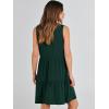 image:imageANRABESS Womens Summer Casual Tank Dress Sleeveless V Neck T Shirt Sundress Flowy Tiered Swing Mini Beach Vacation DressesDeep Green