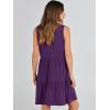 image:imageANRABESS Womens Summer Casual Tank Dress Sleeveless V Neck T Shirt Sundress Flowy Tiered Swing Mini Beach Vacation DressesDeep Purple