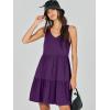 image:imageANRABESS Womens Summer Casual Tank Dress Sleeveless V Neck T Shirt Sundress Flowy Tiered Swing Mini Beach Vacation DressesDeep Purple