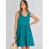 image:imageANRABESS Womens Summer Casual Tank Dress Sleeveless V Neck T Shirt Sundress Flowy Tiered Swing Mini Beach Vacation DressesLake