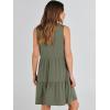 image:imageANRABESS Womens Summer Casual Tank Dress Sleeveless V Neck T Shirt Sundress Flowy Tiered Swing Mini Beach Vacation DressesOlive