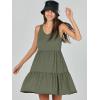 image:imageANRABESS Womens Summer Casual Tank Dress Sleeveless V Neck T Shirt Sundress Flowy Tiered Swing Mini Beach Vacation DressesOlive