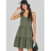 image:imageANRABESS Womens Summer Casual Tank Dress Sleeveless V Neck T Shirt Sundress Flowy Tiered Swing Mini Beach Vacation DressesOlive