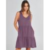 image:imageANRABESS Womens Summer Casual Tank Dress Sleeveless V Neck T Shirt Sundress Flowy Tiered Swing Mini Beach Vacation DressesPurple