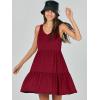 image:imageANRABESS Womens Summer Casual Tank Dress Sleeveless V Neck T Shirt Sundress Flowy Tiered Swing Mini Beach Vacation DressesRed