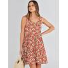 image:imageANRABESS Womens Summer Casual Tank Dress Sleeveless V Neck T Shirt Sundress Flowy Tiered Swing Mini Beach Vacation DressesRed Floral