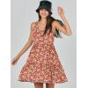 image:imageANRABESS Womens Summer Casual Tank Dress Sleeveless V Neck T Shirt Sundress Flowy Tiered Swing Mini Beach Vacation DressesRed Floral