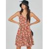 image:imageANRABESS Womens Summer Casual Tank Dress Sleeveless V Neck T Shirt Sundress Flowy Tiered Swing Mini Beach Vacation DressesRed Floral