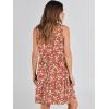 image:imageANRABESS Womens Summer Casual Tank Dress Sleeveless V Neck T Shirt Sundress Flowy Tiered Swing Mini Beach Vacation DressesRed Floral
