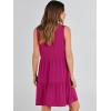 image:imageANRABESS Womens Summer Casual Tank Dress Sleeveless V Neck T Shirt Sundress Flowy Tiered Swing Mini Beach Vacation DressesRose