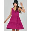 image:imageANRABESS Womens Summer Casual Tank Dress Sleeveless V Neck T Shirt Sundress Flowy Tiered Swing Mini Beach Vacation DressesRose