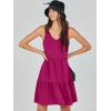 image:imageANRABESS Womens Summer Casual Tank Dress Sleeveless V Neck T Shirt Sundress Flowy Tiered Swing Mini Beach Vacation DressesRose