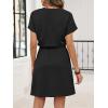 image:imageANRABESS Womens Summer Dresses Casual V Neck Short Sleeve Elastic Waist Mini Tshirt Dress Beach Vacation Sundress with PocketBlack