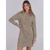 image:imageANRABESS Womens Sweatshirt Dress Long Sleeve Hoodies Mini Dresses Fleece Casual Hoodie with Pockets 2025 Fall FashionBeige