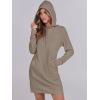image:imageANRABESS Womens Sweatshirt Dress Long Sleeve Hoodies Mini Dresses Fleece Casual Hoodie with Pockets 2025 Fall FashionBeige