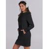 image:imageANRABESS Womens Sweatshirt Dress Long Sleeve Hoodies Mini Dresses Fleece Casual Hoodie with Pockets 2025 Fall FashionBlack