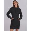 image:imageANRABESS Womens Sweatshirt Dress Long Sleeve Hoodies Mini Dresses Fleece Casual Hoodie with Pockets 2025 Fall FashionBlack