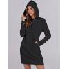image:imageANRABESS Womens Sweatshirt Dress Long Sleeve Hoodies Mini Dresses Fleece Casual Hoodie with Pockets 2025 Fall FashionBlack