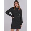 image:imageANRABESS Womens Sweatshirt Dress Long Sleeve Hoodies Mini Dresses Fleece Casual Hoodie with Pockets 2025 Fall FashionBlack