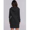 image:imageANRABESS Womens Sweatshirt Dress Long Sleeve Hoodies Mini Dresses Fleece Casual Hoodie with Pockets 2025 Fall FashionBlack
