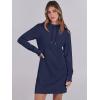 image:imageANRABESS Womens Sweatshirt Dress Long Sleeve Hoodies Mini Dresses Fleece Casual Hoodie with Pockets 2025 Fall FashionNavy Blue