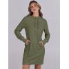 image:imageANRABESS Womens Sweatshirt Dress Long Sleeve Hoodies Mini Dresses Fleece Casual Hoodie with Pockets 2025 Fall FashionOlive Drab