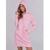 image:imageANRABESS Womens Sweatshirt Dress Long Sleeve Hoodies Mini Dresses Fleece Casual Hoodie with Pockets 2025 Fall FashionPink