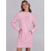 image:imageANRABESS Womens Sweatshirt Dress Long Sleeve Hoodies Mini Dresses Fleece Casual Hoodie with Pockets 2025 Fall FashionPink
