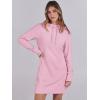image:imageANRABESS Womens Sweatshirt Dress Long Sleeve Hoodies Mini Dresses Fleece Casual Hoodie with Pockets 2025 Fall FashionPink