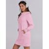 image:imageANRABESS Womens Sweatshirt Dress Long Sleeve Hoodies Mini Dresses Fleece Casual Hoodie with Pockets 2025 Fall FashionPink