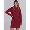 image:imageANRABESS Womens Sweatshirt Dress Long Sleeve Hoodies Mini Dresses Fleece Casual Hoodie with Pockets 2025 Fall FashionRed