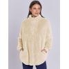 image:imageANRABESS Womens Sweatshirt Sherpa Fuzzy Fleece Zip Up Hoodies Cozy Pullover Soft Sweaters Tops 2025 Fall Trendy ClothesApricot