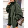 image:imageANRABESS Womens Sweatshirt Sherpa Fuzzy Fleece Zip Up Hoodies Cozy Pullover Soft Sweaters Tops 2025 Fall Trendy ClothesArmy Green