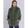 image:imageANRABESS Womens Sweatshirt Sherpa Fuzzy Fleece Zip Up Hoodies Cozy Pullover Soft Sweaters Tops 2025 Fall Trendy ClothesArmy Green