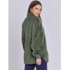 image:imageANRABESS Womens Sweatshirt Sherpa Fuzzy Fleece Zip Up Hoodies Cozy Pullover Soft Sweaters Tops 2025 Fall Trendy ClothesArmy Green