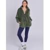 image:imageANRABESS Womens Sweatshirt Sherpa Fuzzy Fleece Zip Up Hoodies Cozy Pullover Soft Sweaters Tops 2025 Fall Trendy ClothesArmy Green