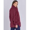 image:imageANRABESS Womens Sweatshirt Sherpa Fuzzy Fleece Zip Up Hoodies Cozy Pullover Soft Sweaters Tops 2025 Fall Trendy ClothesBurgundy