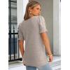 image:imageANRABESS Womens Tops Summer Sweaters Dressy Casual Work Blouses Square Neck Ruffle Short Sleeve Tee Shirts 2026 Fashion TunicKhaki