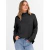 image:imageANRABESS Womens Turtleneck Sweaters Oversized Chunky Long Sleeve Knit High Low Hem Pullover Top 2026 Fall Winter FashionBlack