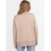 image:imageANRABESS Womens Turtleneck Sweaters Oversized Chunky Long Sleeve Knit High Low Hem Pullover Top 2026 Fall Winter FashionBright Tan
