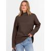 image:imageANRABESS Womens Turtleneck Sweaters Oversized Chunky Long Sleeve Knit High Low Hem Pullover Top 2026 Fall Winter FashionChocola