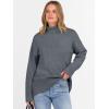 image:imageANRABESS Womens Turtleneck Sweaters Oversized Chunky Long Sleeve Knit High Low Hem Pullover Top 2026 Fall Winter FashionDark Gray