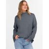 image:imageANRABESS Womens Turtleneck Sweaters Oversized Chunky Long Sleeve Knit High Low Hem Pullover Top 2026 Fall Winter FashionDark Gray