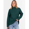 image:imageANRABESS Womens Turtleneck Sweaters Oversized Chunky Long Sleeve Knit High Low Hem Pullover Top 2026 Fall Winter FashionDark Green